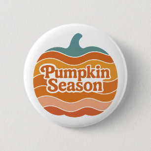 Retro 70er Kürbis-Saison Herbst Button
