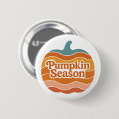Retro 70er Kürbis-Saison Herbst Button (Vorne & Hinten)