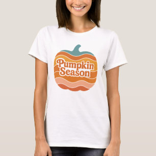 Retro 70er Kürbis-Saison Herbst T-Shirt