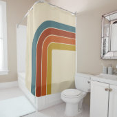 Retro-70er-Kurve Duschvorhang (Beispiel)