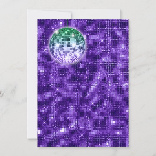 Retro 70er Letzte Disco Bachelorette Einladung (Rückseite)