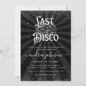 Retro 70er Letzte Disco Junggeselinnen-Abschied Wo Einladung (Vorderseite)