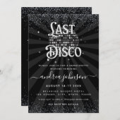 Retro 70er Letzte Disco Junggeselinnen-Abschied Wo Einladung (Vorne/Hinten)