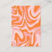 Retro 70er Liquid Swirl Boho Pink Orange UAWG Begleitkarte (Rückseite)