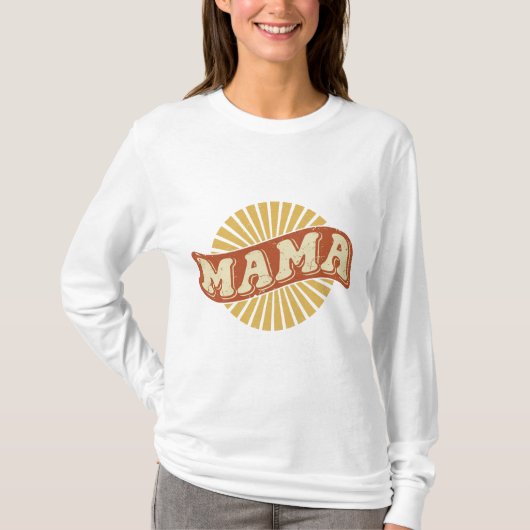 Retro 70er Mama T-Shirt (Vorderseite)