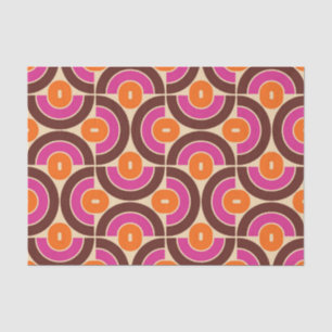 Retro 70er Mid Mod Geometric Muster Seidenpapier