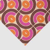 Retro 70er Mid Mod Geometric Muster Seidenpapier (Ausschnitt)