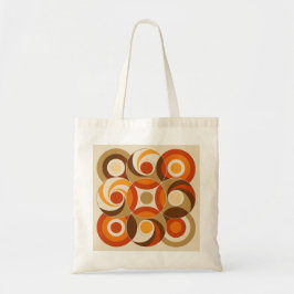 Retro 70er Mid Mod Geometric Muster Tote Bag Tragetasche