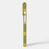 Retro 70er Monogram Initial Muster Green Yellow Case-Mate iPhone Hülle (Rückseite / Links)