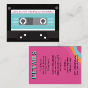 Retro 70er Music Cassette Tape Groovy Fuchsia Fun Begleitkarte