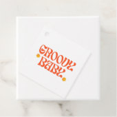 Retro 70er Mustard Orange Hippie Groovy Baby Geschenkanhänger (Beispiel)