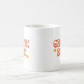 Retro 70er Mustard Orange Hippie Groovy Baby Kaffeetasse (Mittel)