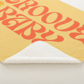 Retro 70er Mustard Orange Hippie Groovy Baby Sherpadecke (3/4)