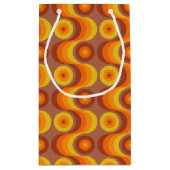 Retro 70er Muster Kleine Geschenktüte (Rückseite)