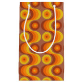 Retro 70er Muster Kleine Geschenktüte (Vorderseite)