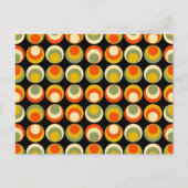 Retro 70er Muster Postkarte (Vorderseite)