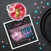 Retro 70er Neon Look Disco Ball Junggeselinnen-Abs Serviette