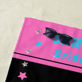 Retro 70er Neon Look Disco Ball Junggeselinnen-Abs Strandtuch (Beispiel)