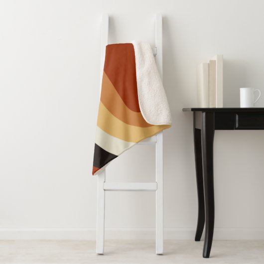 Retro 70er Orange Groovy Hippie Personalisiert Sherpadecke (Beispiel)