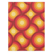 Retro 70er Orange Yellow Circles Muster Tischdecke (Vorderseite)