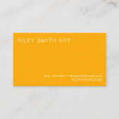 Retro 70er Orange Yellow Einzigartig Abstrakt Visitenkarte (Vorderseite)