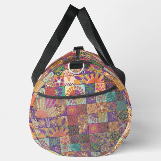 Retro 70er Patchwork Duffle Bag (Rechts)