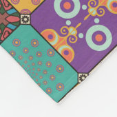 Retro 70er Patchwork Fleece Blanket (Ecke)