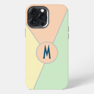 Retro 70er Pfirsich Grün Türkis Pastell-Farbenbloc iPhone 13 Pro Max Hülle