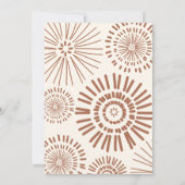 Retro 70er Pflanze Clothesline Baby Shower Girl Einladung (Rückseite)