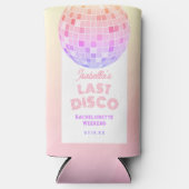 Retro 70er Pink Disco Ball Bachelorette Selters Dosenkühler (Vorderseite)