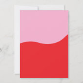 Retro 70er Pink und Red Neon Wedding Einladung (Rückseite)