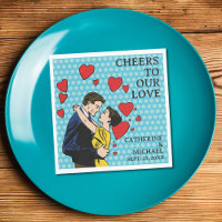Retro 70er Pop Art Comic Romantische Fun Wedding