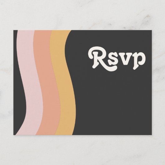 Retro 70er Rainbow Dark Menu Choice UAWG Postcard Postkarte (Vorderseite)