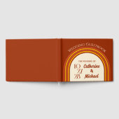 Retro 70er Rainbow Groovy Arch Foto Wedding Gästebuch (Voll)