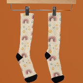 Retro 70er Rainbow Peace Sign Socken