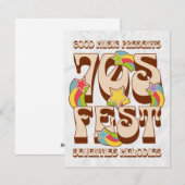 Retro 70er Rainbow Star Festival Feiertagskarte (Vorne/Hinten)