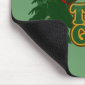 Retro 70er Regenbogen, denke ökologisch Mousepad (Ecke)