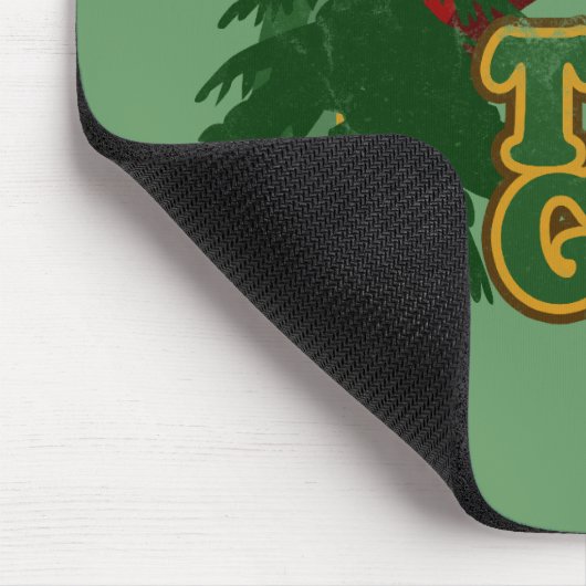 Retro 70er Regenbogen, denke ökologisch Mousepad (Ecke)