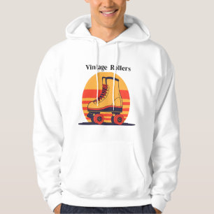 Retro 70er Rollschuh Kapuzenpullover Hoodie