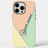 Retro 70er Rosa Muster für aquamarine Pastellfarbe Case-Mate iPhone Hülle (Rückseite)