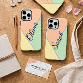 Retro 70er Rosa Muster für aquamarine Pastellfarbe Case-Mate iPhone Hülle