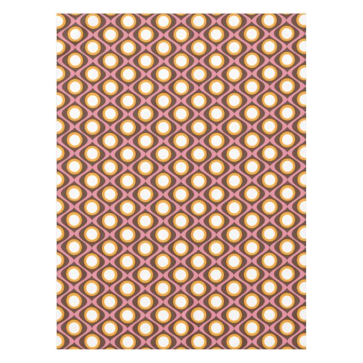 Retro-70er-Rundwellenmuster Tischdecke (Vorderseite)