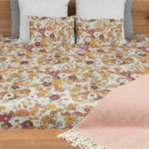 Retro 70er Rust Senf Olive and Sage Wildblume