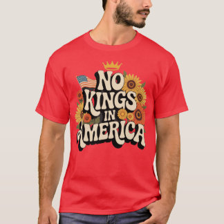 Retro-70er Shirt Frauen kein König in Amerika D
