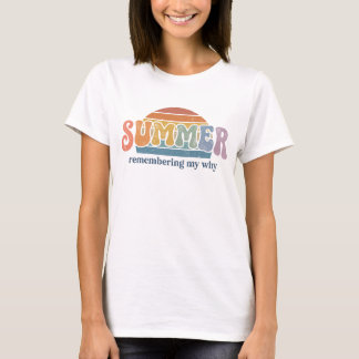 Retro 70er Sommer Sonnenuntergang erinnert mich da T-Shirt