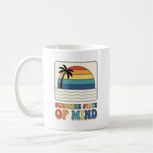 Retro 70er "Sonnenschein-Stimmung" Palme  Kaffeetasse