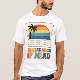 Retro 70er "Sonnenschein-Stimmung" Palme T-Shirt