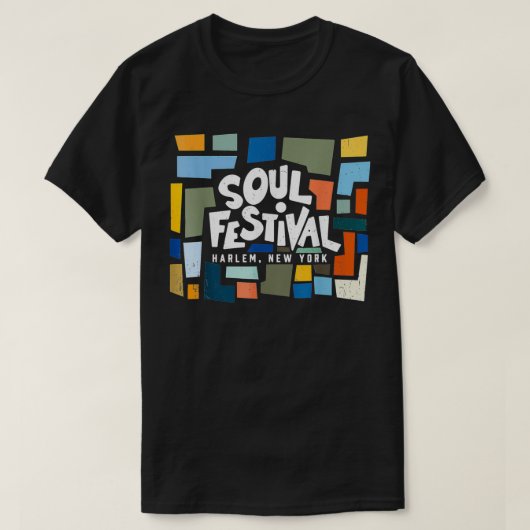 Retro '70er Soul Festival Harlem New York T-Shirt (Design vorne)