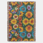 Retro 70er Stil farbenfrohe Gänse Decke (Vorderseite Vertikal)