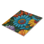 Retro 70er Stil farbenfrohe Gänse Fliese (Seite)